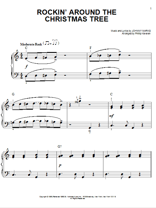 Brenda Lee Rockin' Around The Christmas Tree sheet music notes and chords. Download Printable PDF.