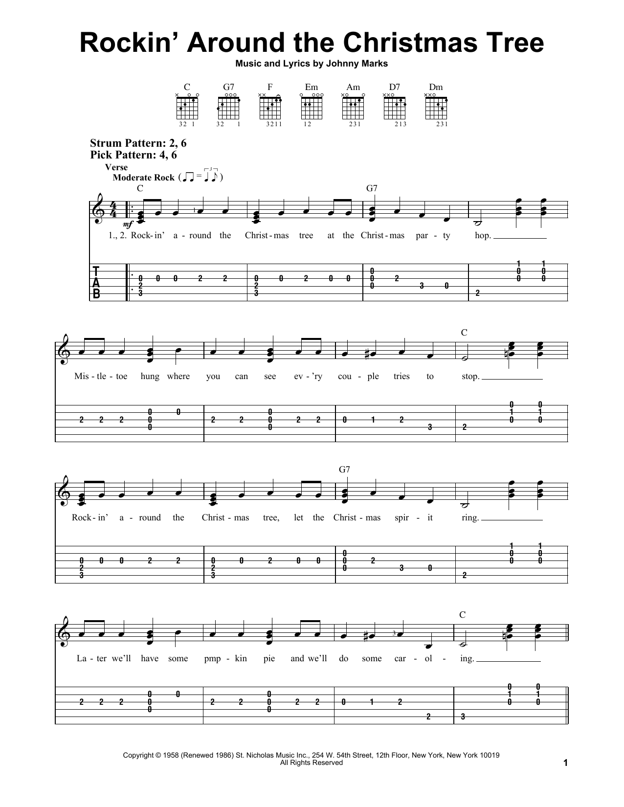 Brenda Lee Rockin' Around The Christmas Tree sheet music notes and chords. Download Printable PDF.