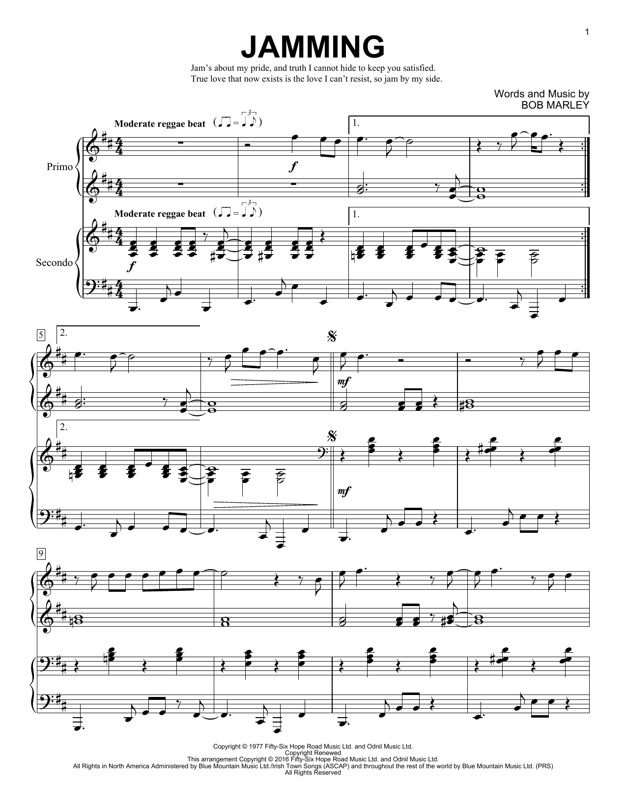 Brent Edstrom Jamming sheet music notes and chords arranged for Piano Duet