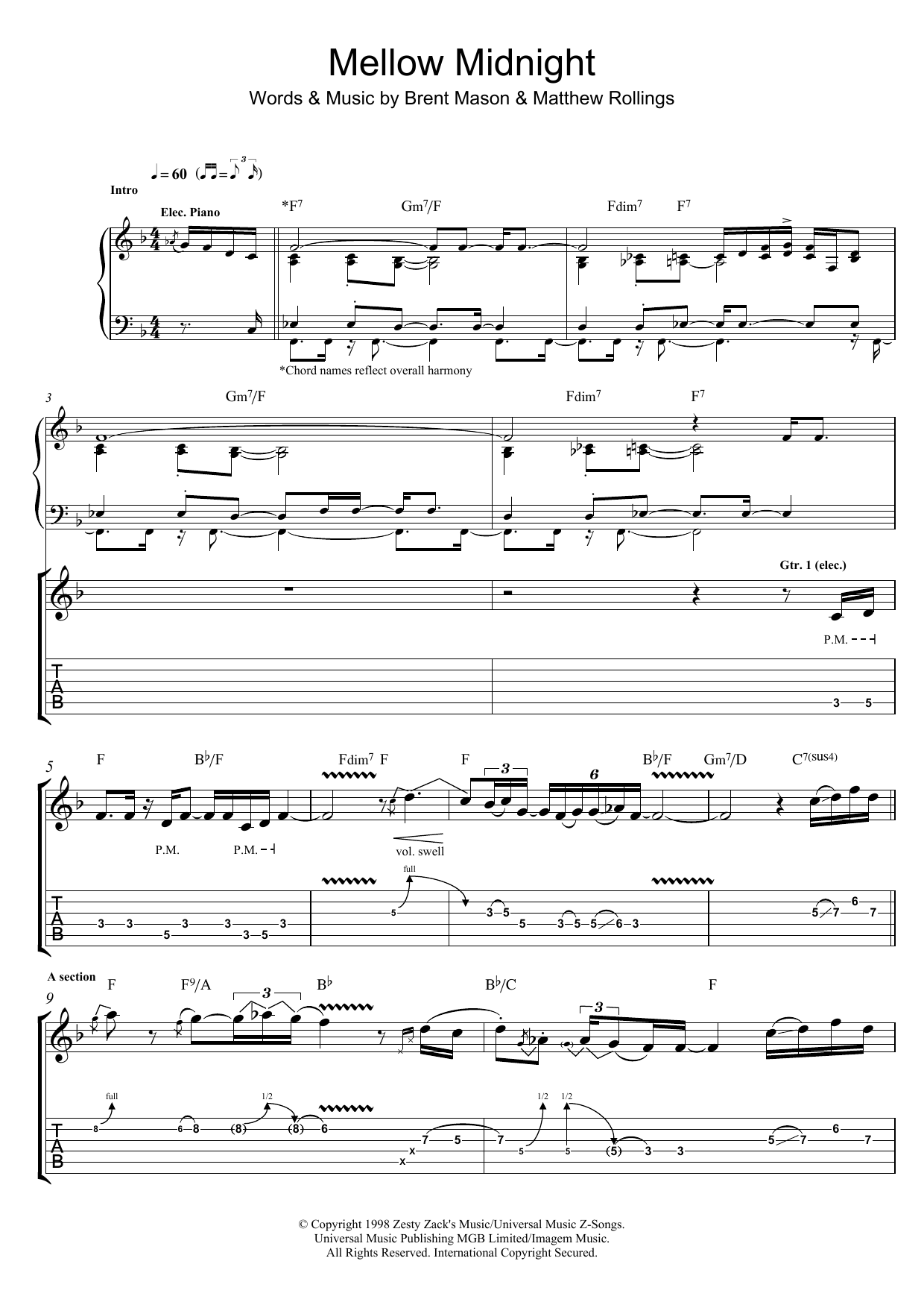 Learn to play Brent Mason Mellow Midnight sheet music for Guitar Tab in minutes. Price: 7.8900$ Brent Mason Mellow Midnight sheet music notes and chords arranged for Guitar Tab