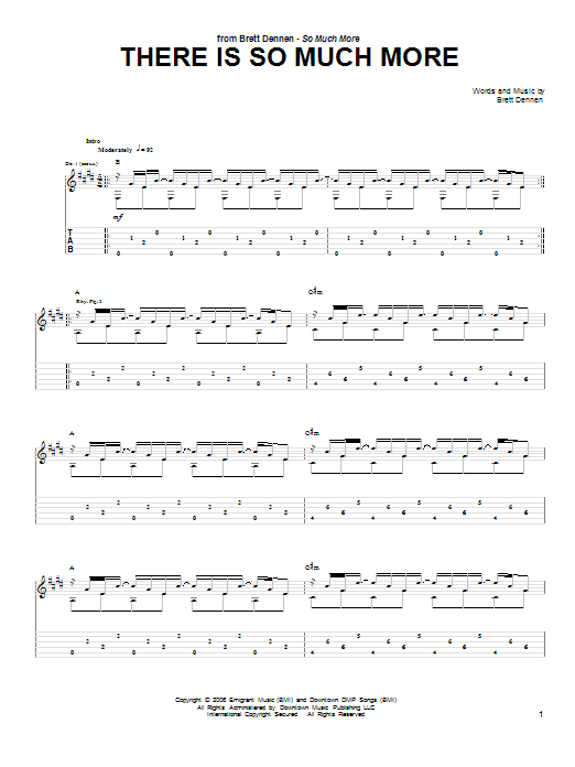 Learn to play Brett Dennen There Is So Much More sheet music for Guitar Tab in minutes. Price: 7.8900$ Brett Dennen There Is So Much More sheet music notes and chords arranged for Guitar Tab