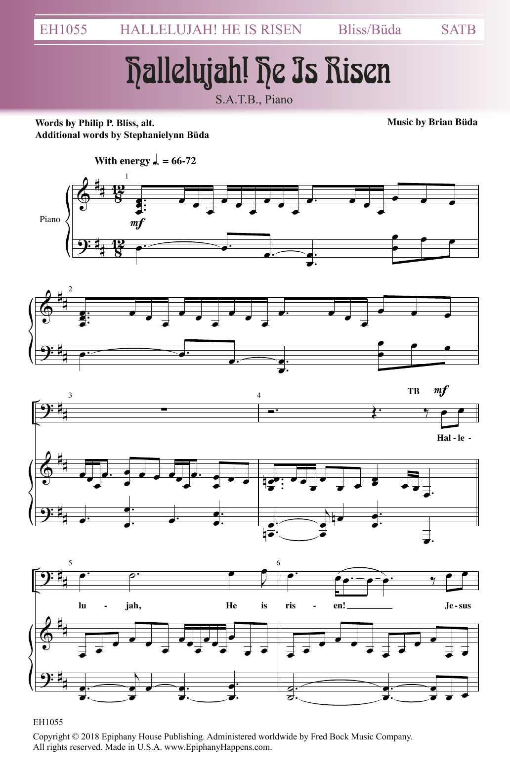 Learn to play Brian Buda Hallelujah! He Is Risen sheet music for SATB Choir in minutes. Price: 3.9900$ Brian Buda Hallelujah! He Is Risen sheet music notes and chords arranged for SATB Choir
