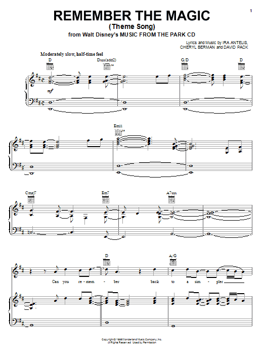 Learn to play Brian McKnight Remember The Magic (Theme Song) sheet music for Piano, Vocal & Guitar Chords (Right-Hand Melody) in minutes. Price: 7.8900$ Brian McKnight Remember The Magic (Theme Song) sheet music notes and chords arranged for Piano, Vocal & Guitar Chords (Right-Hand Melody)