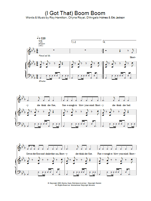 Learn to play Britney Spears (I Got That) Boom Boom sheet music for Piano, Vocal & Guitar Chords in minutes. Price: 7.8900$ Britney Spears (I Got That) Boom Boom sheet music notes and chords arranged for Piano, Vocal & Guitar Chords
