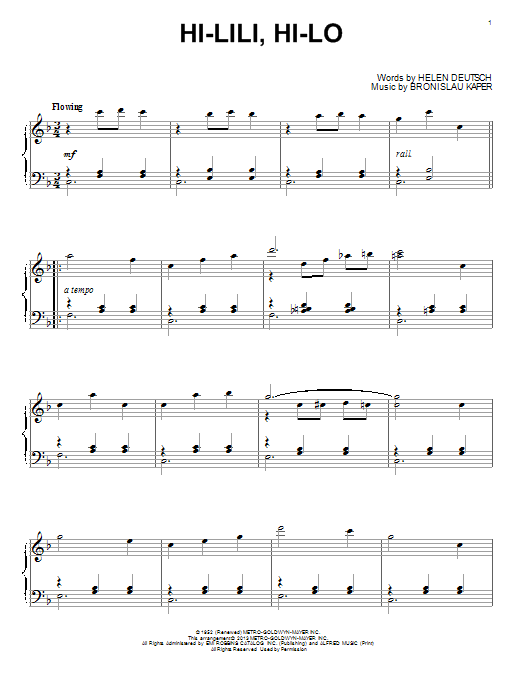 Learn to play Bronislau Kaper Hi-Lili, Hi-Lo sheet music for Ukulele in minutes. Price: 5.9900$ Bronislau Kaper Hi-Lili, Hi-Lo sheet music notes and chords arranged for Ukulele
