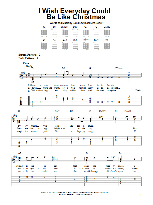 Brook Benton I Wish Everyday Could Be Like Christmas sheet music notes and chords arranged for Piano, Vocal & Guitar Chords (Right-Hand Melody)