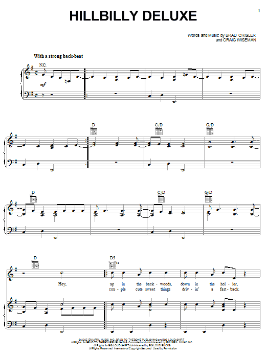 Learn to play Brooks & Dunn Hillbilly Deluxe sheet music for Piano, Vocal & Guitar Chords (Right-Hand Melody) in minutes. Price: 7.8900$ Brooks & Dunn Hillbilly Deluxe sheet music notes and chords arranged for Piano, Vocal & Guitar Chords (Right-Hand Melody)
