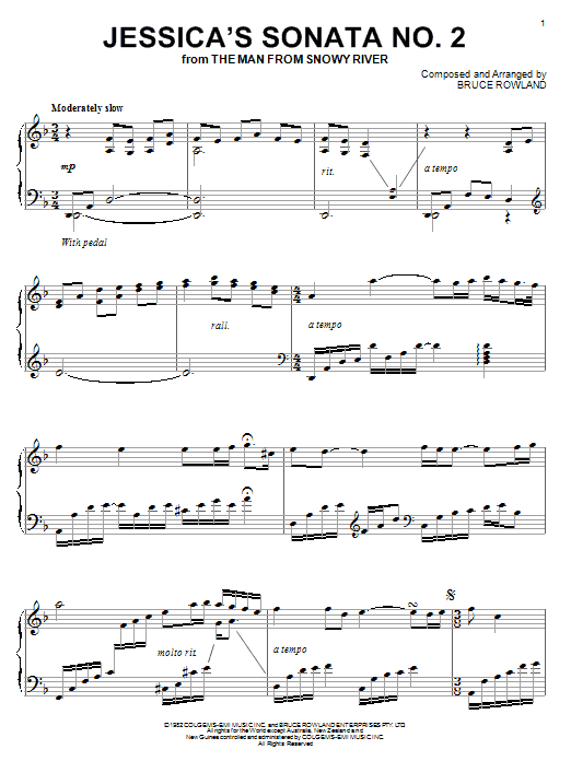 Learn to play Bruce Rowland Jessica's Sonata No. 2 sheet music for Piano Solo in minutes. Price: 7.8900$ Bruce Rowland Jessica's Sonata No. 2 sheet music notes and chords arranged for Piano Solo