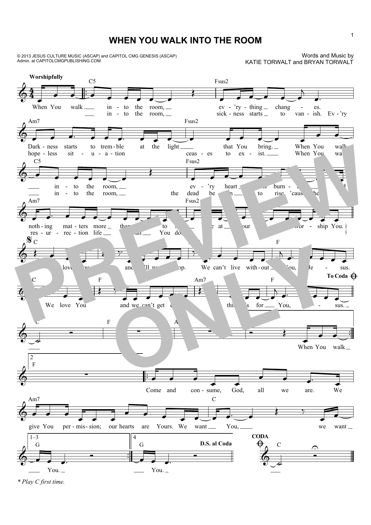 Learn to play Bryan Torwalt When You Walk Into The Room sheet music for Lead Sheet / Fake Book in minutes. Price: 5.9900$ Bryan Torwalt When You Walk Into The Room sheet music notes and chords arranged for Lead Sheet / Fake Book