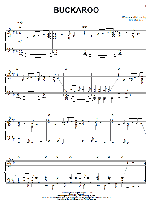 Learn to play Buck Owens Buckaroo sheet music for Piano Solo in minutes. Price: 7.8900$ Buck Owens Buckaroo sheet music notes and chords arranged for Piano Solo