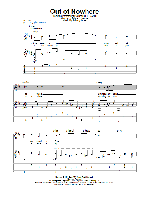 Learn to play Buddy De Franco Out Of Nowhere sheet music for Ukulele in minutes. Price: 5.9900$ Buddy De Franco Out Of Nowhere sheet music notes and chords arranged for Ukulele