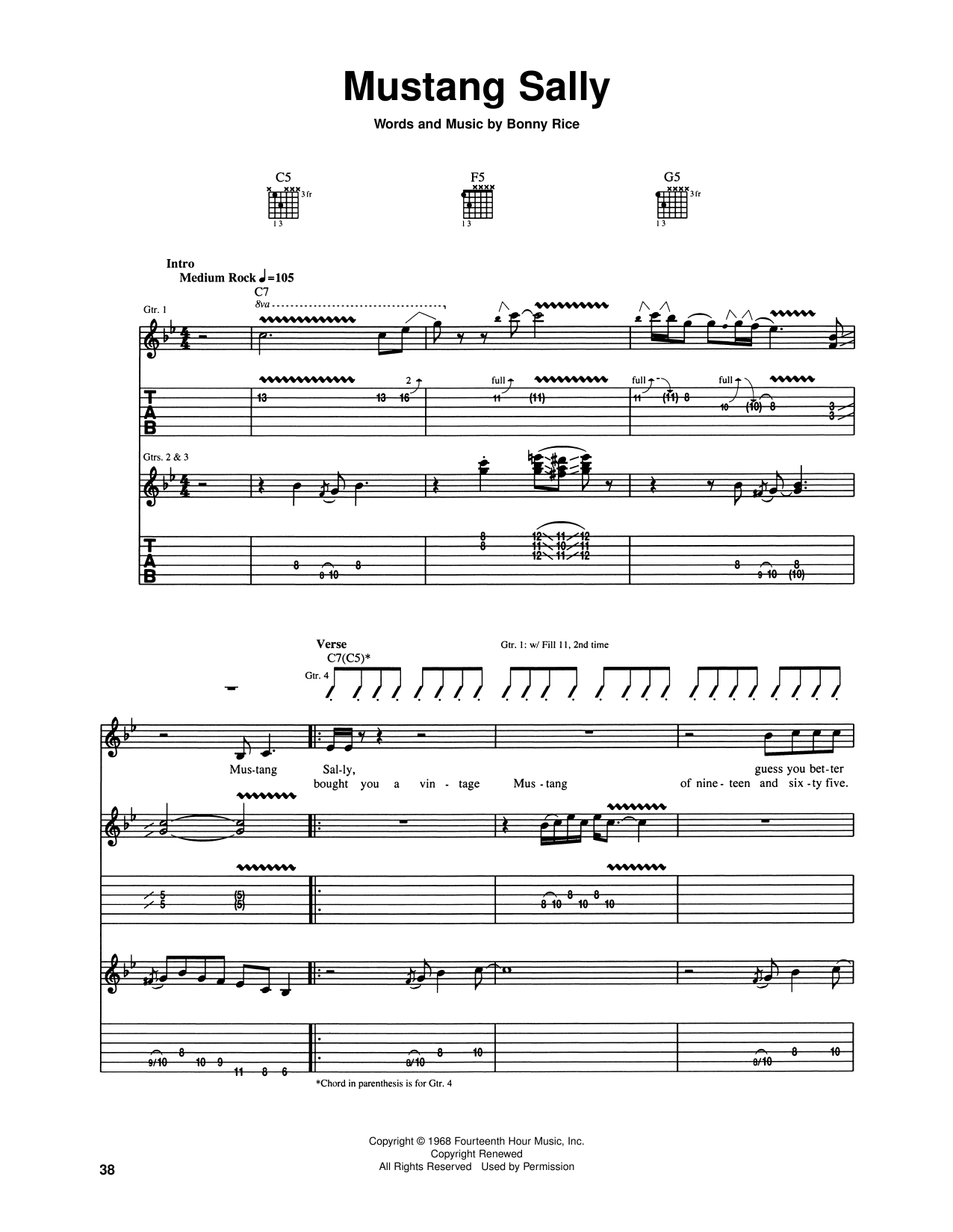 Buddy Guy Mustang Sally (feat. Jeff Beck) sheet music notes and chords. Download Printable PDF.