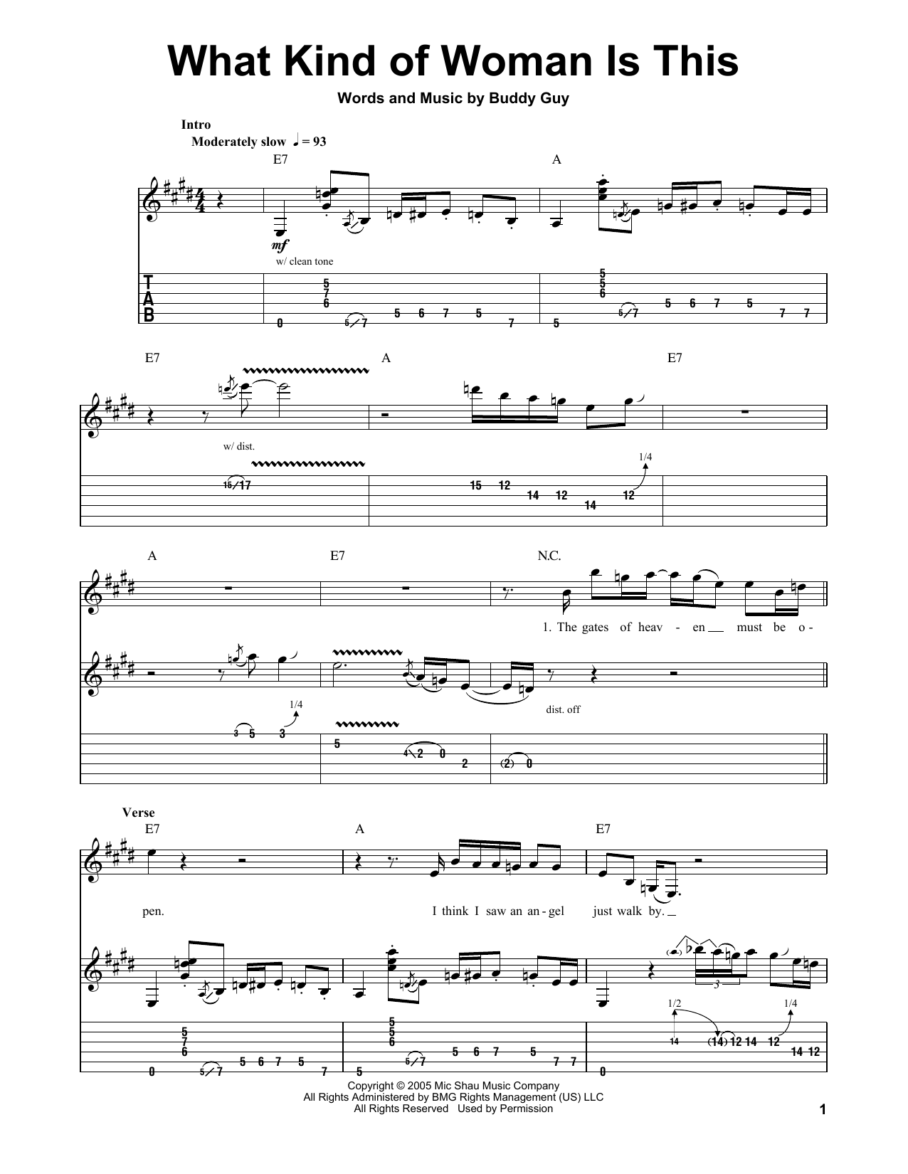 Buddy Guy What Kind Of Woman Is This sheet music notes and chords. Download Printable PDF.