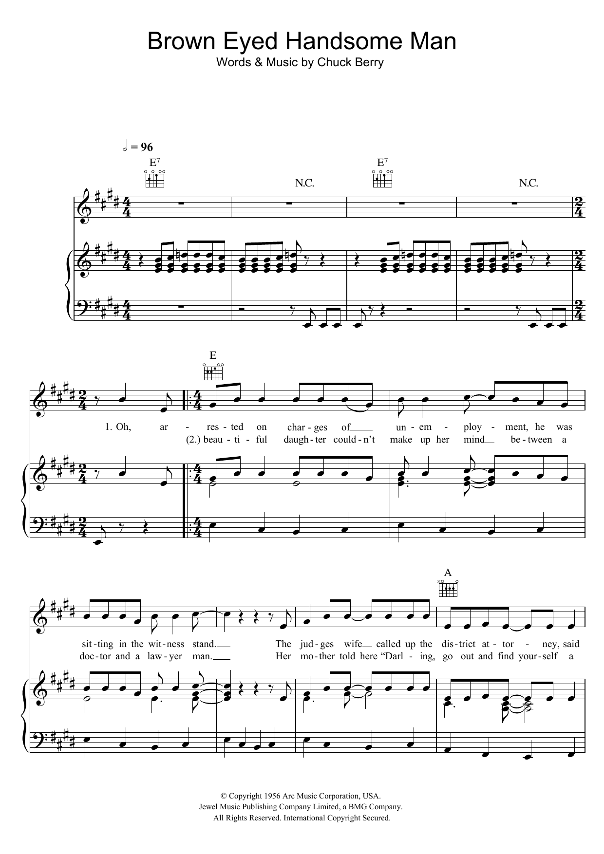 Learn to play Buddy Holly Brown Eyed Handsome Man sheet music for Piano, Vocal & Guitar Chords in minutes. Price: 7.8900$ Buddy Holly Brown Eyed Handsome Man sheet music notes and chords arranged for Piano, Vocal & Guitar Chords