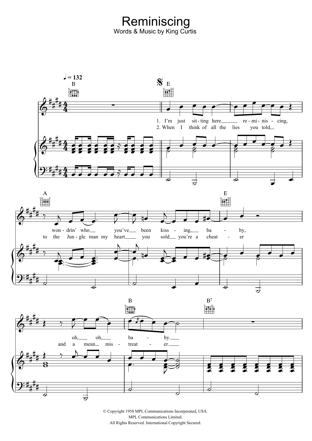 Learn to play Buddy Holly Reminiscing sheet music for Piano, Vocal & Guitar Chords in minutes. Price: 7.8900$ Buddy Holly Reminiscing sheet music notes and chords arranged for Piano, Vocal & Guitar Chords