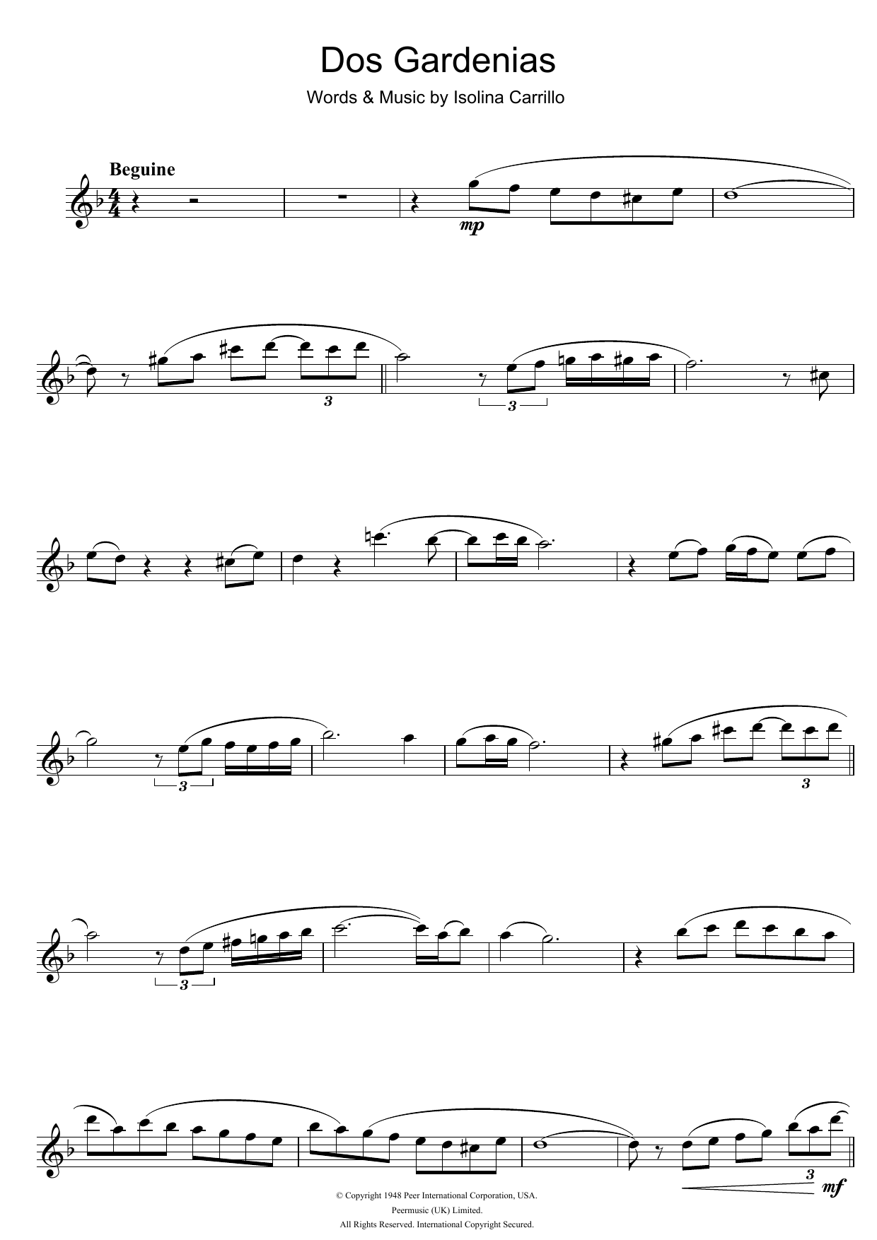 Buena Vista Social Club Dos Gardenias sheet music notes and chords. Download Printable PDF.