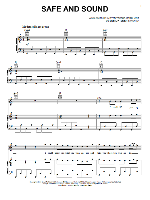 Capital Cities Safe And Sound sheet music notes and chords. Download Printable PDF.