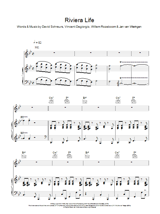 Learn to play Caro Emerald Riviera Life sheet music for Piano, Vocal & Guitar Chords in minutes. Price: 7.8900$ Caro Emerald Riviera Life sheet music notes and chords arranged for Piano, Vocal & Guitar Chords
