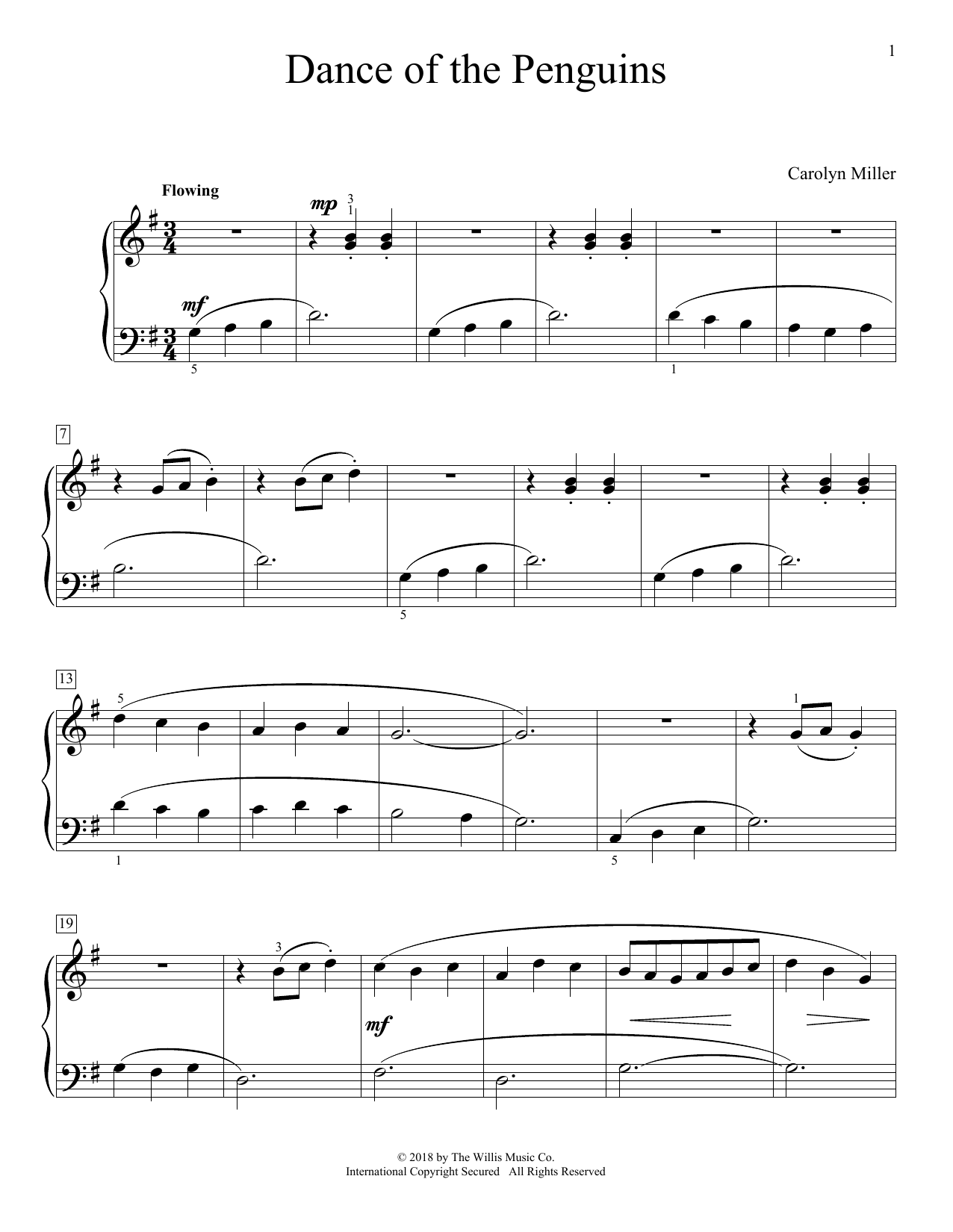 Learn to play Carolyn Miller Dance Of The Penguins sheet music for Educational Piano in minutes. Price: 6.9900$ Carolyn Miller Dance Of The Penguins sheet music notes and chords arranged for Educational Piano