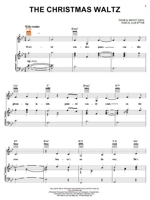 Carpenters The Christmas Waltz sheet music notes and chords. Download Printable PDF.