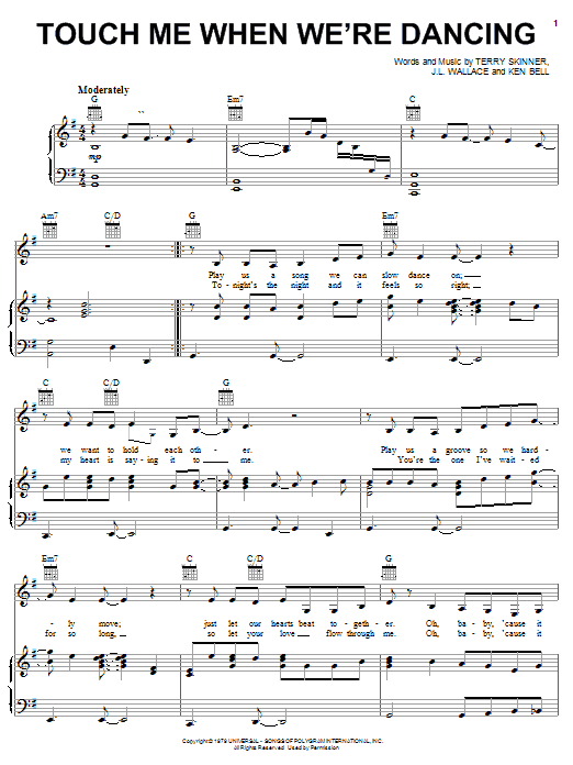 Learn to play Carpenters Touch Me When We're Dancing sheet music for Piano, Vocal & Guitar Chords (Right-Hand Melody) in minutes. Price: 7.8900$ Carpenters Touch Me When We're Dancing sheet music notes and chords arranged for Piano, Vocal & Guitar Chords (Right-Hand Melody)