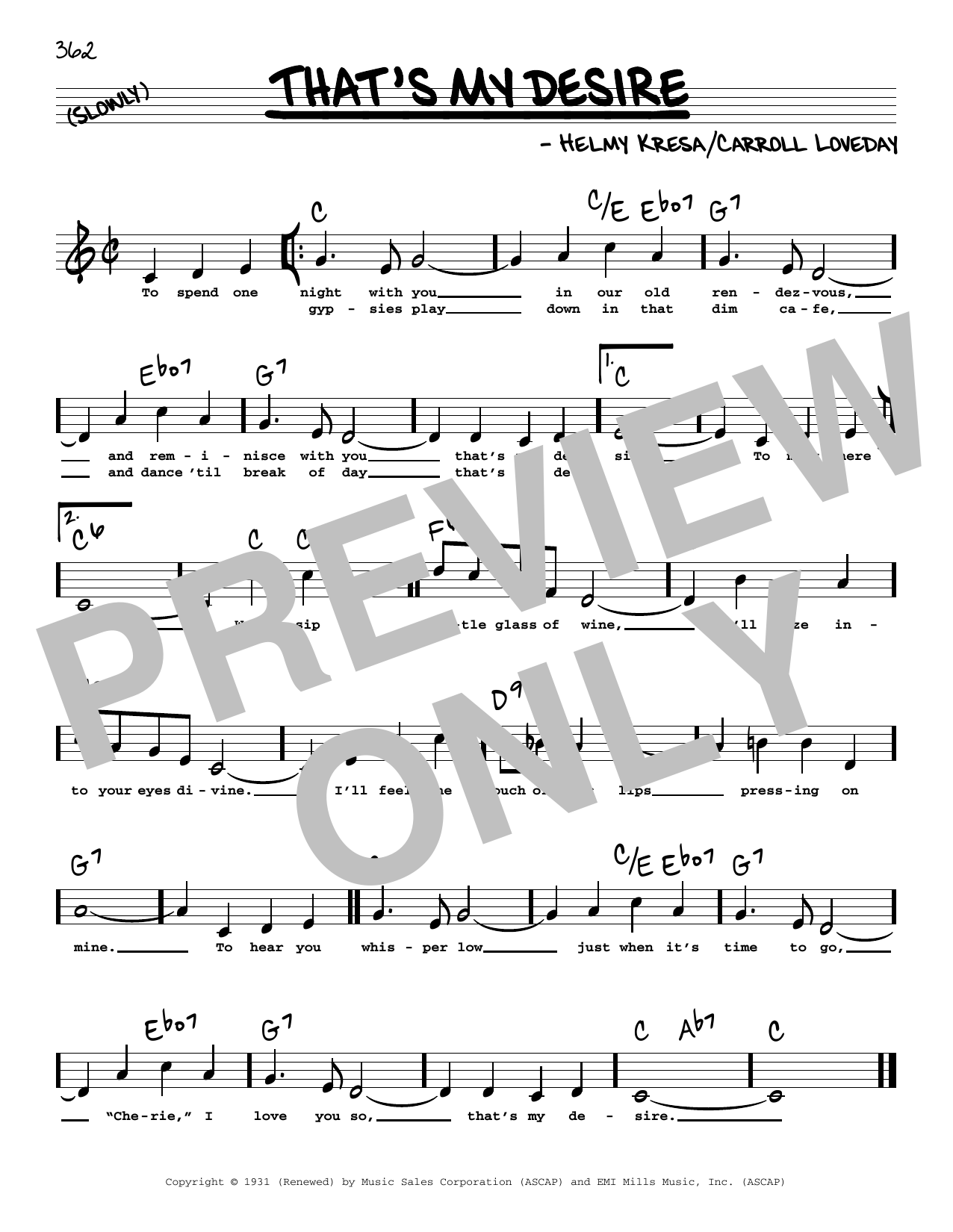 Learn to play Carroll Loveday That's My Desire (High Voice) sheet music for Real Book – Melody, Lyrics & Chords in minutes. Price: 5.9900$ Carroll Loveday That's My Desire (High Voice) sheet music notes and chords arranged for Real Book – Melody, Lyrics & Chords