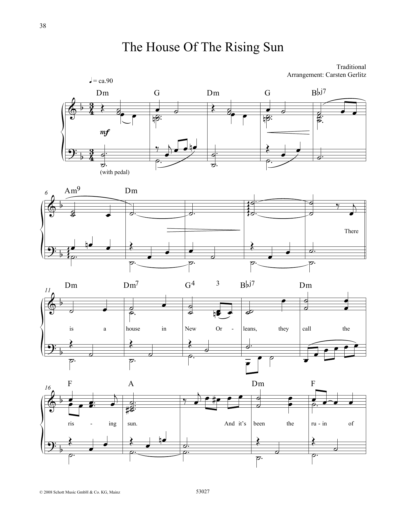 Carsten Gerlitz The House Of The Rising Sun sheet music notes and chords. Download Printable PDF.