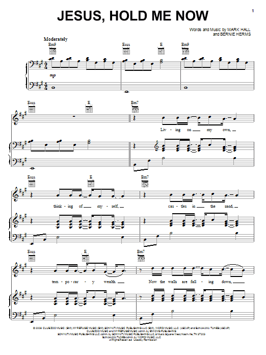Learn to play Casting Crowns Jesus, Hold Me Now sheet music for Piano, Vocal & Guitar Chords (Right-Hand Melody) in minutes. Price: 7.8900$ Casting Crowns Jesus, Hold Me Now sheet music notes and chords arranged for Piano, Vocal & Guitar Chords (Right-Hand Melody)