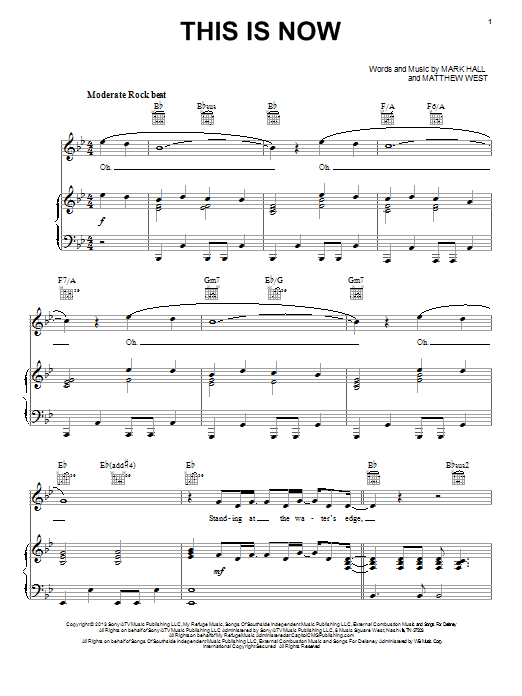 Learn to play Casting Crowns This Is Now sheet music for Piano, Vocal & Guitar Chords (Right-Hand Melody) in minutes. Price: 7.8900$ Casting Crowns This Is Now sheet music notes and chords arranged for Piano, Vocal & Guitar Chords (Right-Hand Melody)