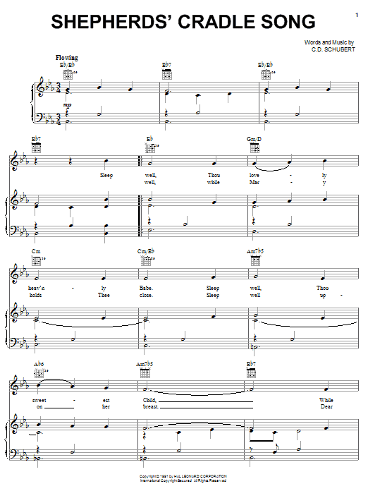 Learn to play C.D. Schubert Shepherds' Cradle Song sheet music for Ukulele in minutes. Price: 5.9900$ C.D. Schubert Shepherds' Cradle Song sheet music notes and chords arranged for Ukulele