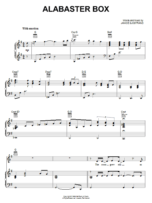 CeCe Winans Alabaster Box sheet music notes and chords. Download Printable PDF.