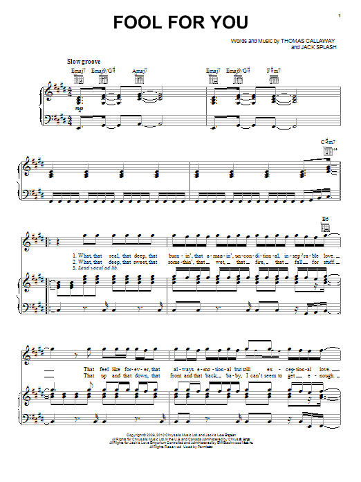 Learn to play Cee Lo Green Fool For You sheet music for Piano, Vocal & Guitar Chords (Right-Hand Melody) in minutes. Price: 7.8900$ Cee Lo Green Fool For You sheet music notes and chords arranged for Piano, Vocal & Guitar Chords (Right-Hand Melody)
