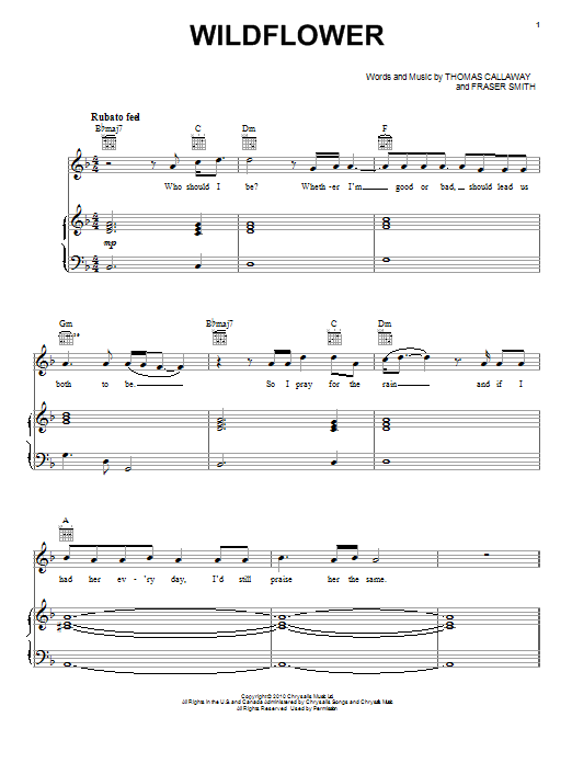 Learn to play Cee Lo Green Wildflower sheet music for Piano, Vocal & Guitar Chords (Right-Hand Melody) in minutes. Price: 7.8900$ Cee Lo Green Wildflower sheet music notes and chords arranged for Piano, Vocal & Guitar Chords (Right-Hand Melody)