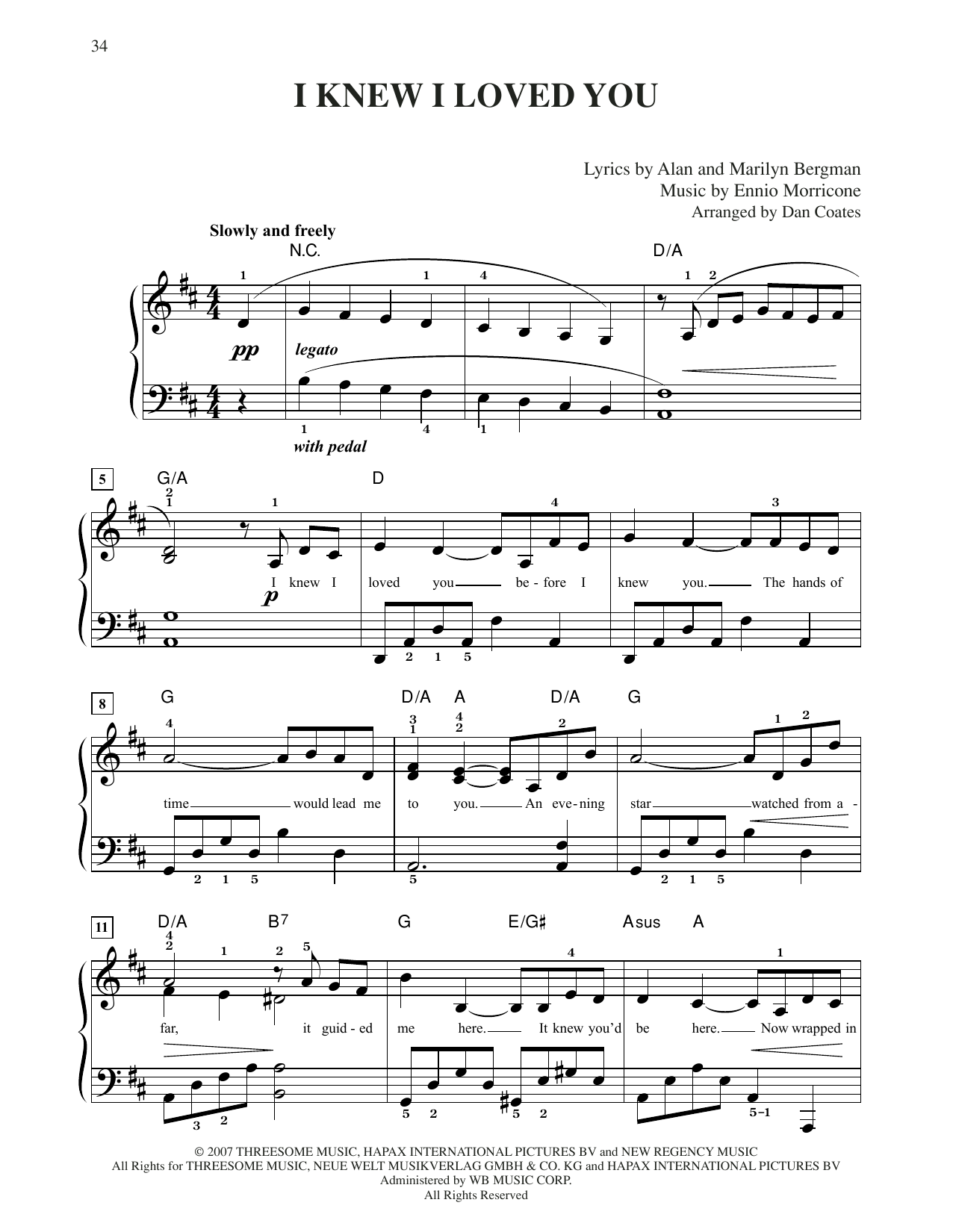 Celine Dion I Knew I Loved You (L'Alba Del Mondo) sheet music notes and chords. Download Printable PDF.