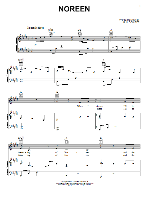 Learn to play Celtic Thunder Noreen sheet music for Piano, Vocal & Guitar Chords (Right-Hand Melody) in minutes. Price: 7.8900$ Celtic Thunder Noreen sheet music notes and chords arranged for Piano, Vocal & Guitar Chords (Right-Hand Melody)