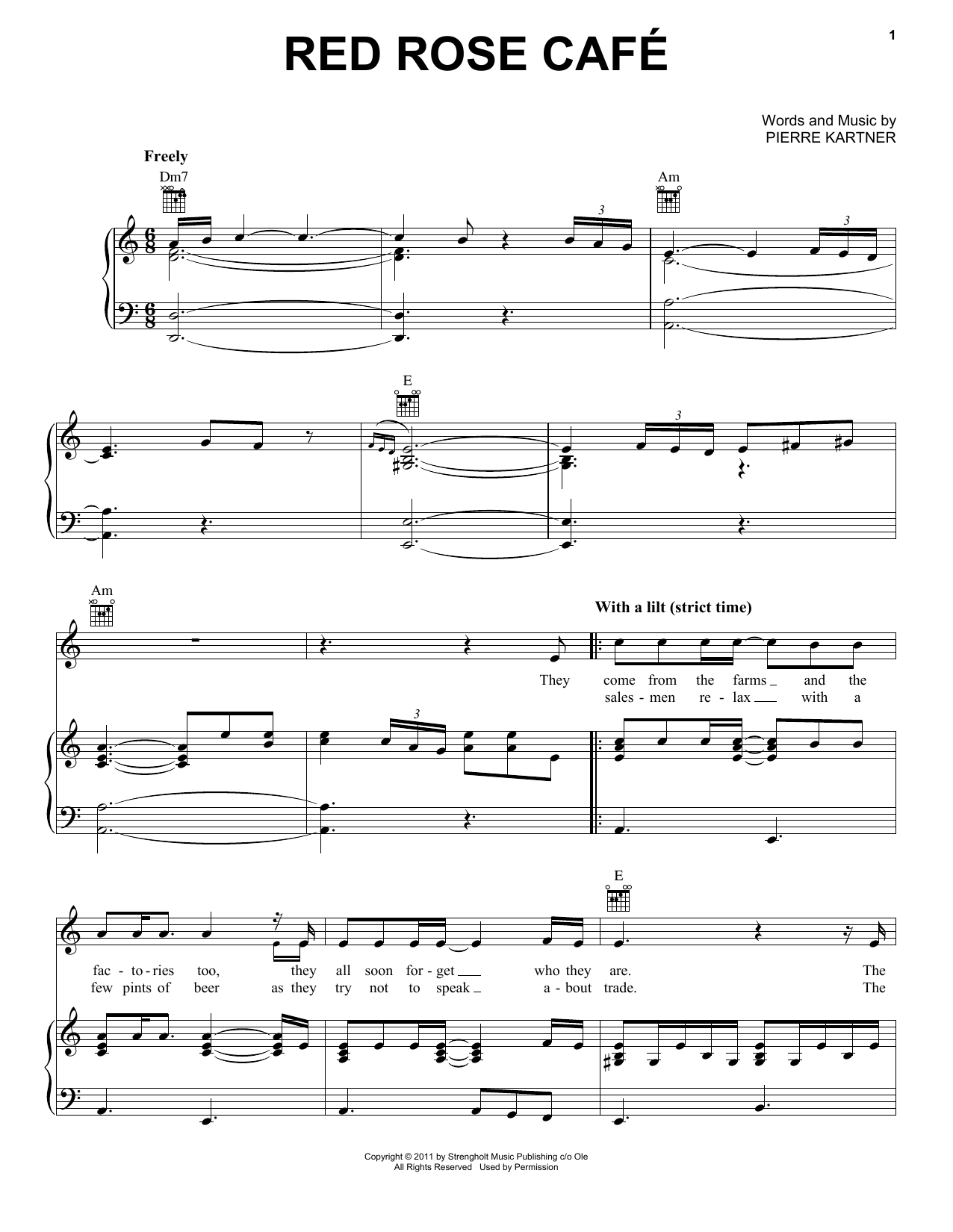 Celtic Thunder Red Rose Cafe sheet music notes and chords. Download Printable PDF.