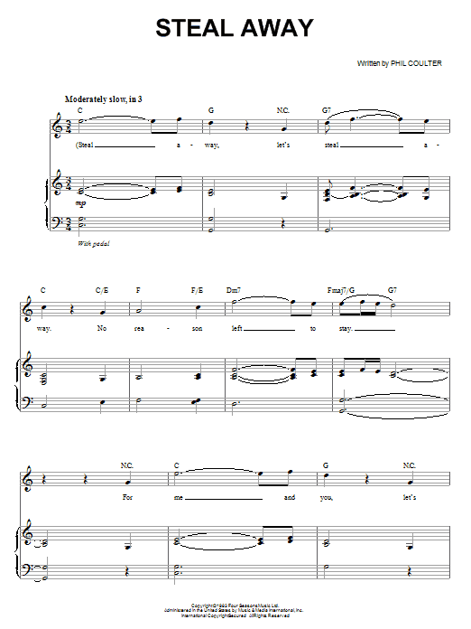 Celtic Thunder Steal Away sheet music notes and chords. Download Printable PDF.