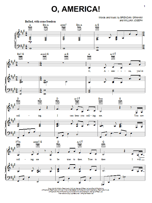 Learn to play Celtic Woman O, America! sheet music for Piano, Vocal & Guitar Chords (Right-Hand Melody) in minutes. Price: 7.8900$ Celtic Woman O, America! sheet music notes and chords arranged for Piano, Vocal & Guitar Chords (Right-Hand Melody)