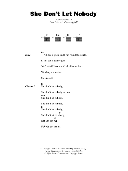 Chaka Demus & Pliers She Don't Let Nobody sheet music notes and chords. Download Printable PDF.