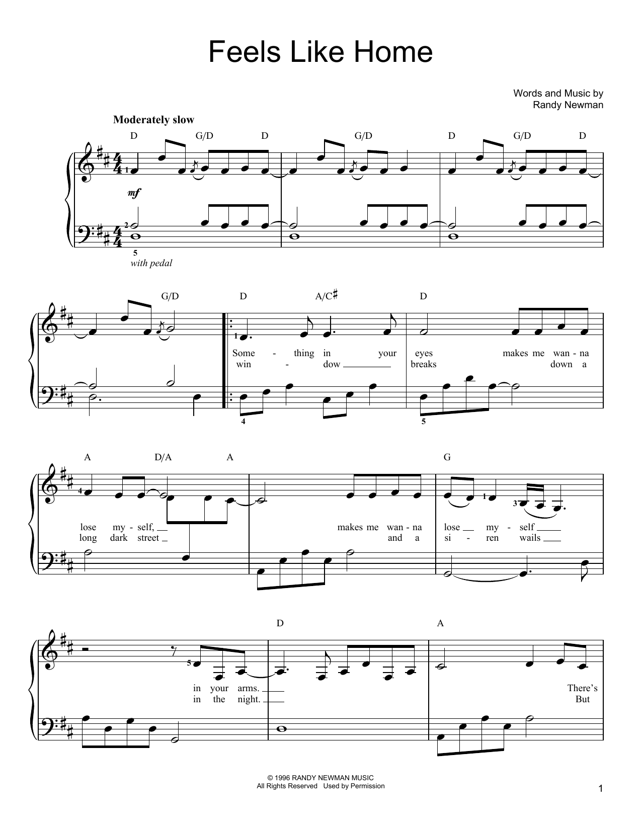 Chantal Kreviazuk Feels Like Home sheet music notes and chords. Download Printable PDF.