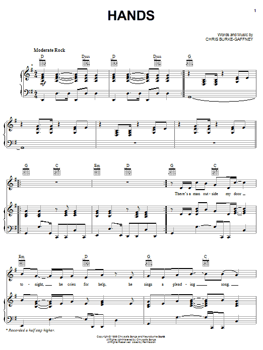 Learn to play Chantal Kreviazuk Hands sheet music for Piano, Vocal & Guitar Chords (Right-Hand Melody) in minutes. Price: 7.8900$ Chantal Kreviazuk Hands sheet music notes and chords arranged for Piano, Vocal & Guitar Chords (Right-Hand Melody)