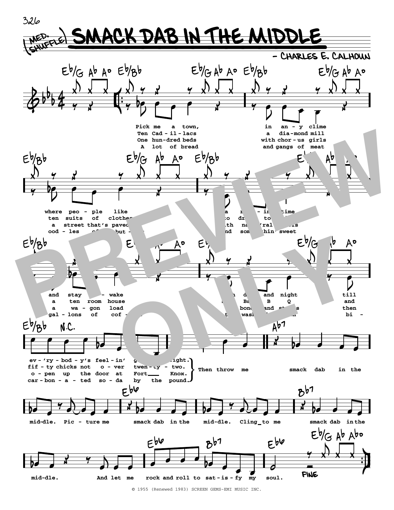 Learn to play Charles E. Calhoun Smack Dab In The Middle (Low Voice) sheet music for Real Book – Melody, Lyrics & Chords in minutes. Price: 5.9900$ Charles E. Calhoun Smack Dab In The Middle (Low Voice) sheet music notes and chords arranged for Real Book – Melody, Lyrics & Chords