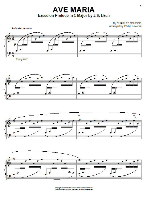 Charles Gounod Ave Maria sheet music notes and chords. Download Printable PDF.