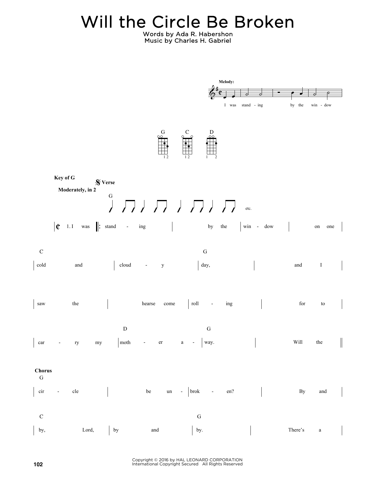 Charles H. Gabriel Will The Circle Be Unbroken (arr. Fred Sokolow) sheet music notes and chords arranged for Mandolin