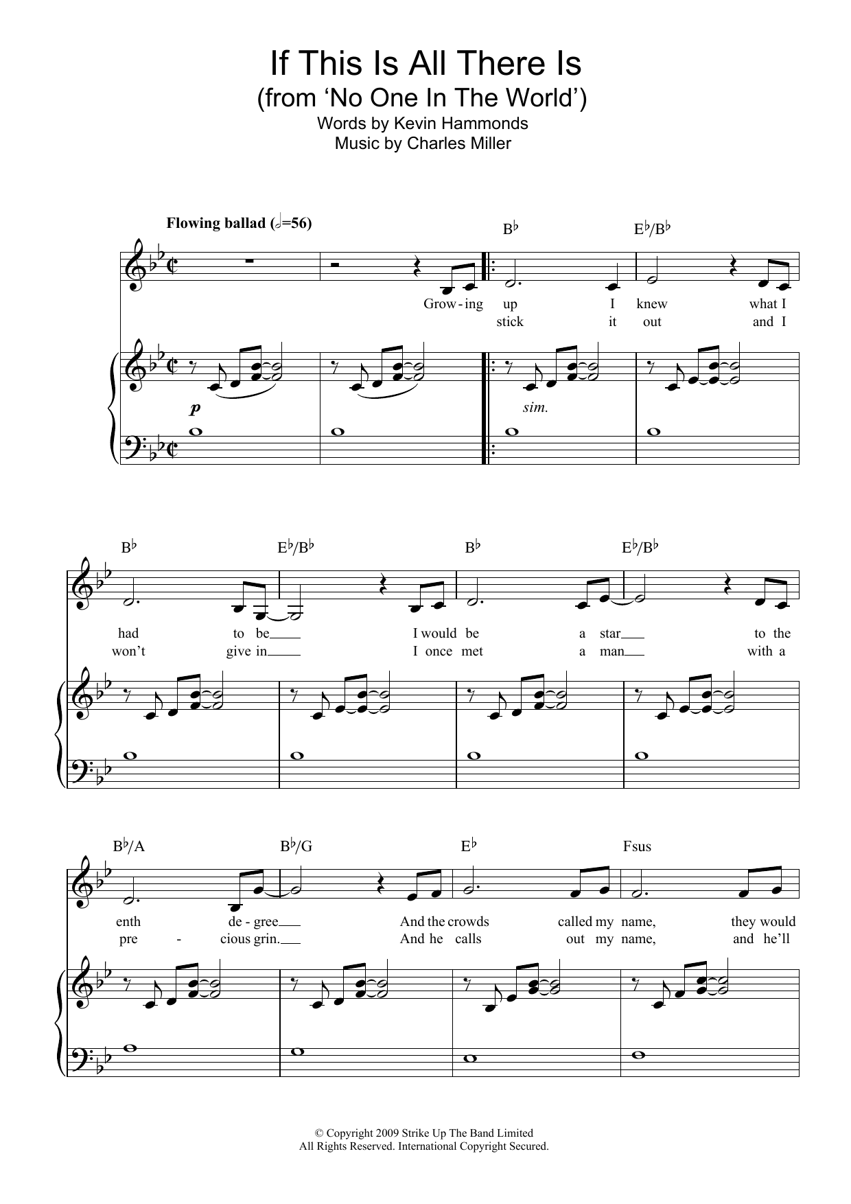 Charles Miller & Kevin Hammonds If This Is All There Is (from No One In The World) sheet music notes and chords arranged for Piano & Vocal