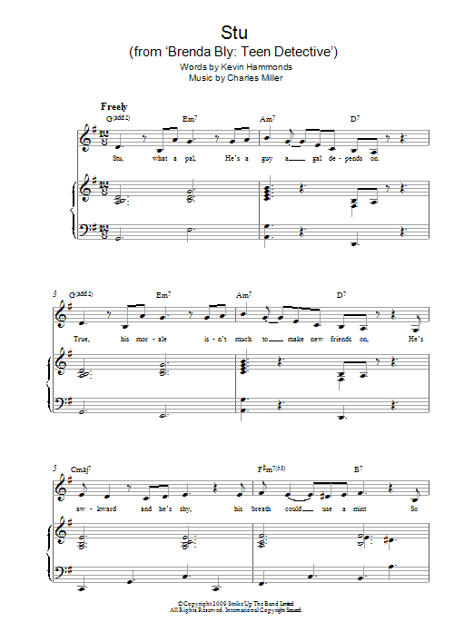 Charles Miller & Kevin Hammonds Stu (from Brenda Bly: Teen Detective) sheet music notes and chords. Download Printable PDF.