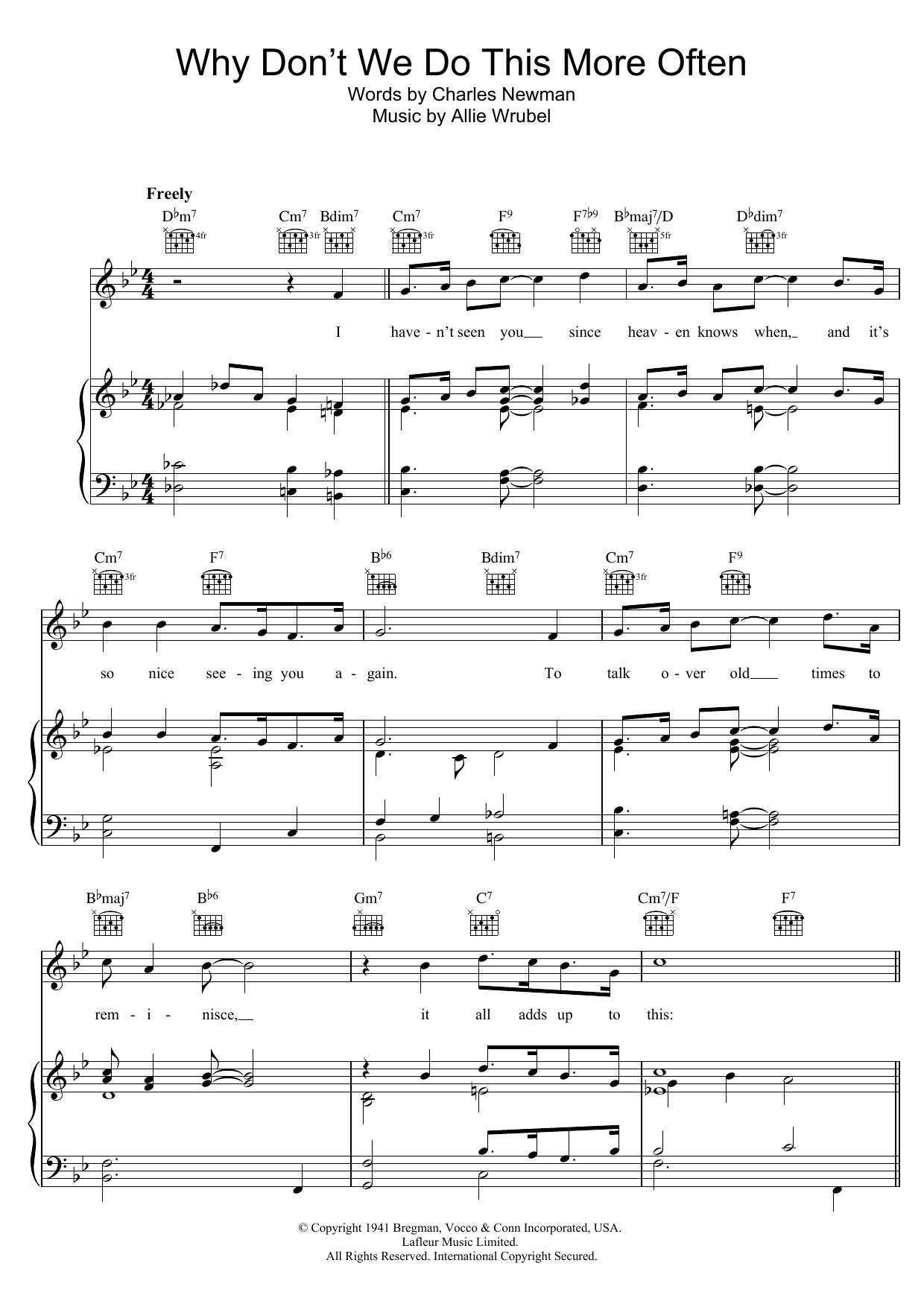 Learn to play Charles Newman Why Don't We Do This More Often sheet music for Real Book – Melody & Chords in minutes. Price: 5.9900$ Charles Newman Why Don't We Do This More Often sheet music notes and chords arranged for Real Book – Melody & Chords