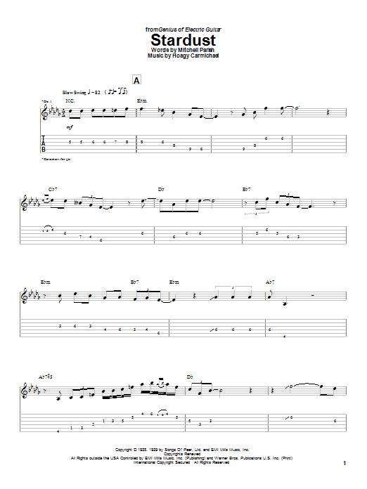 Charlie Christian Stardust sheet music notes and chords. Download Printable PDF.