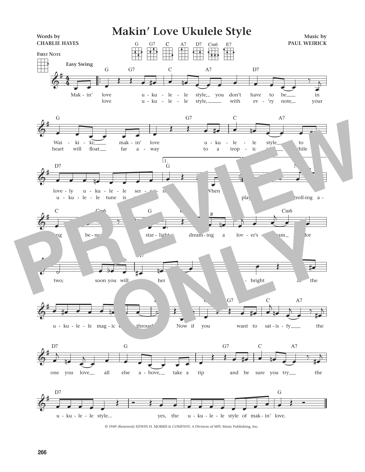 Charlie Hayes Makin' Love Ukulele Style (from The Daily Ukulele) (arr. Jim Beloff) sheet music notes and chords arranged for Ukulele