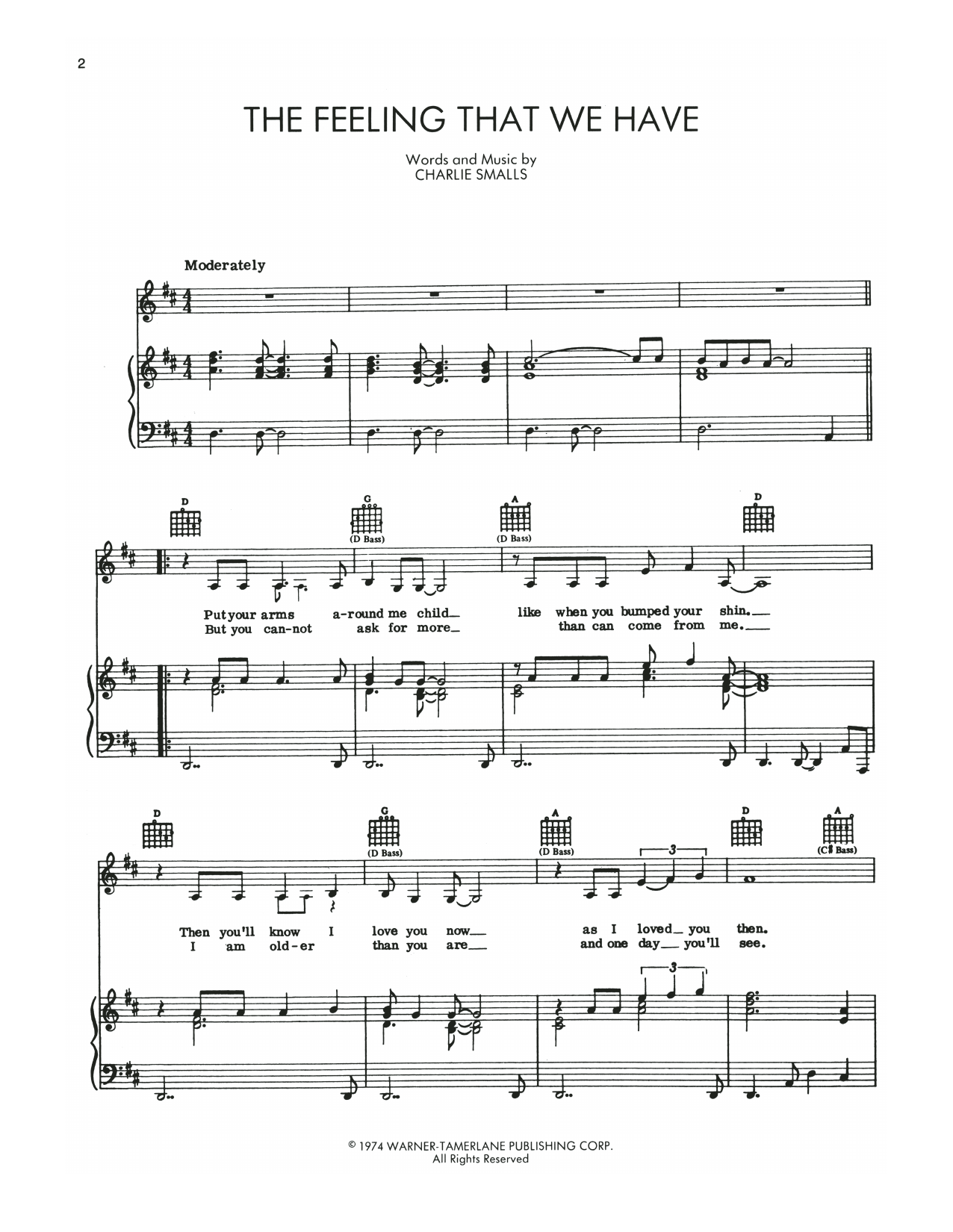 Charlie Smalls The Feeling That We Have (from The Wiz) sheet music notes and chords. Download Printable PDF.